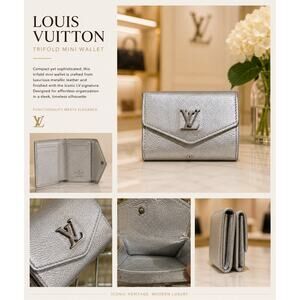 TJ123 Louis Vuitton Lockmini Wallet in Silver Metallic